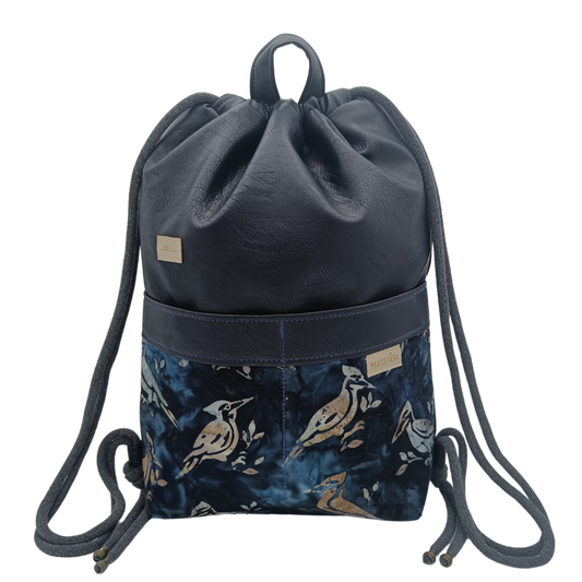 Navy Blue Bird - Kézműves Egyedi Designer Női Táska