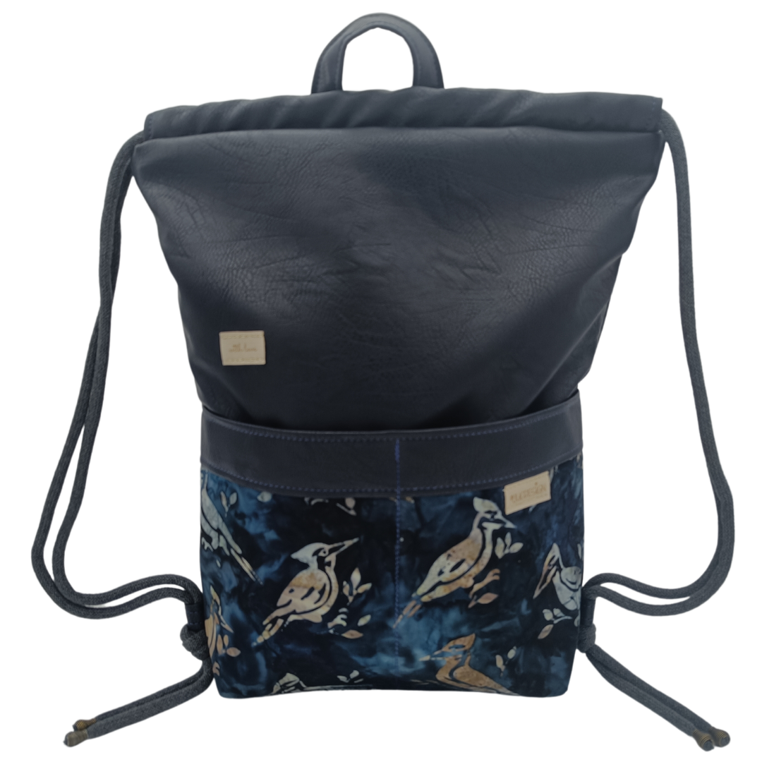 Navy Blue Bird - Kézműves Egyedi Designer Női Táska
