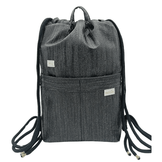 Black Lava Silver Shine - Kézműves Egyedi Designer Női Táska