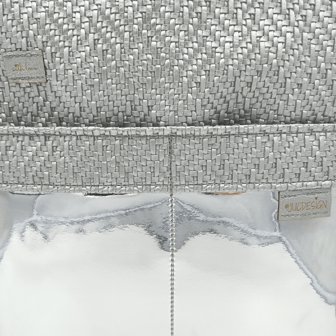 Silver Braided Mirror - Kézműves Egyedi Designer Női Táska