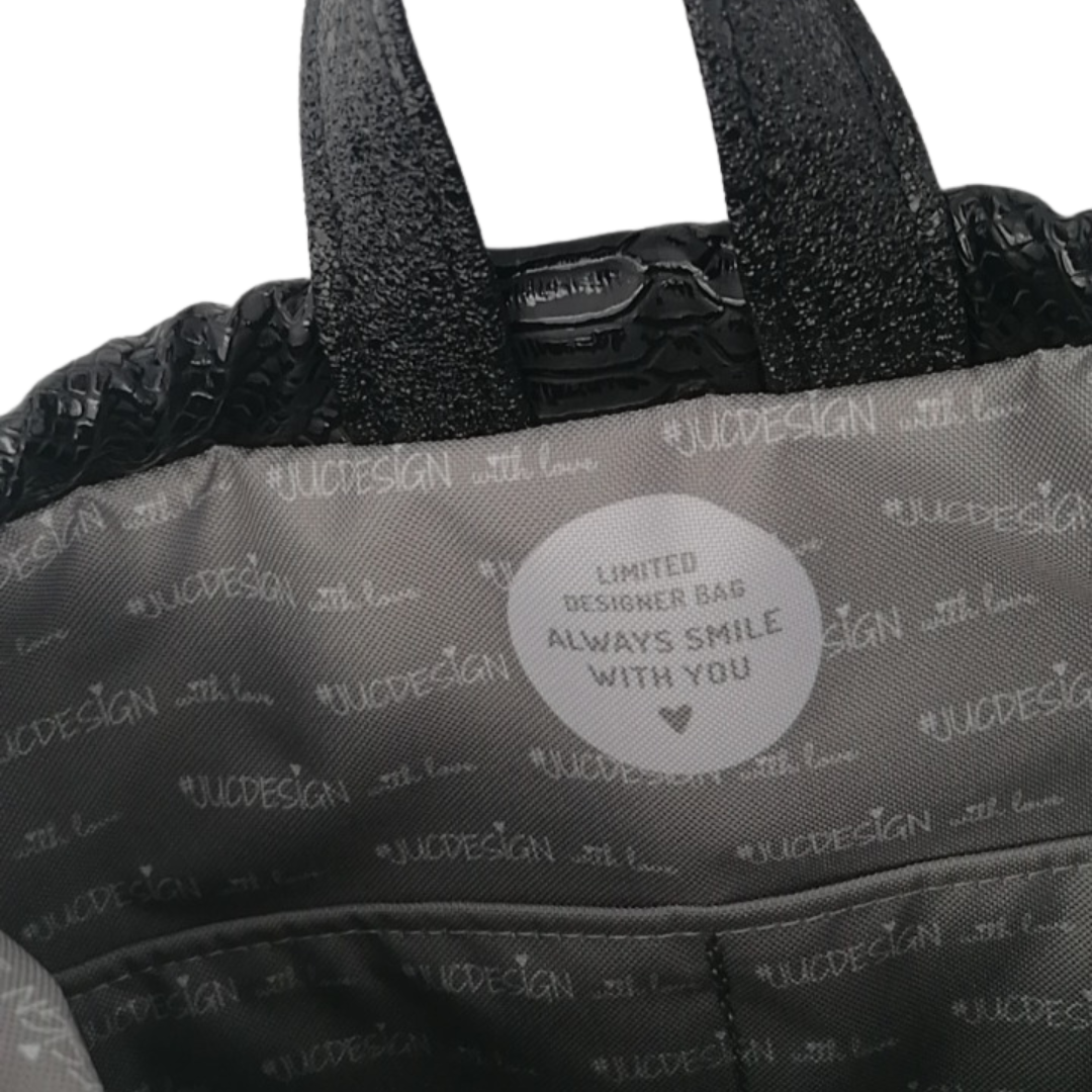 Black Rocks Snake Pomp - Kézműves Egyedi Designer Női Táska