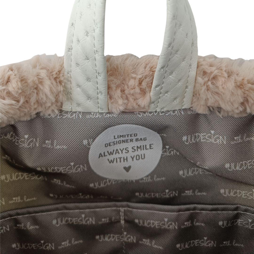 Sparkling Snowwhite Fluffy - Kézműves Egyedi Designer Női Táska