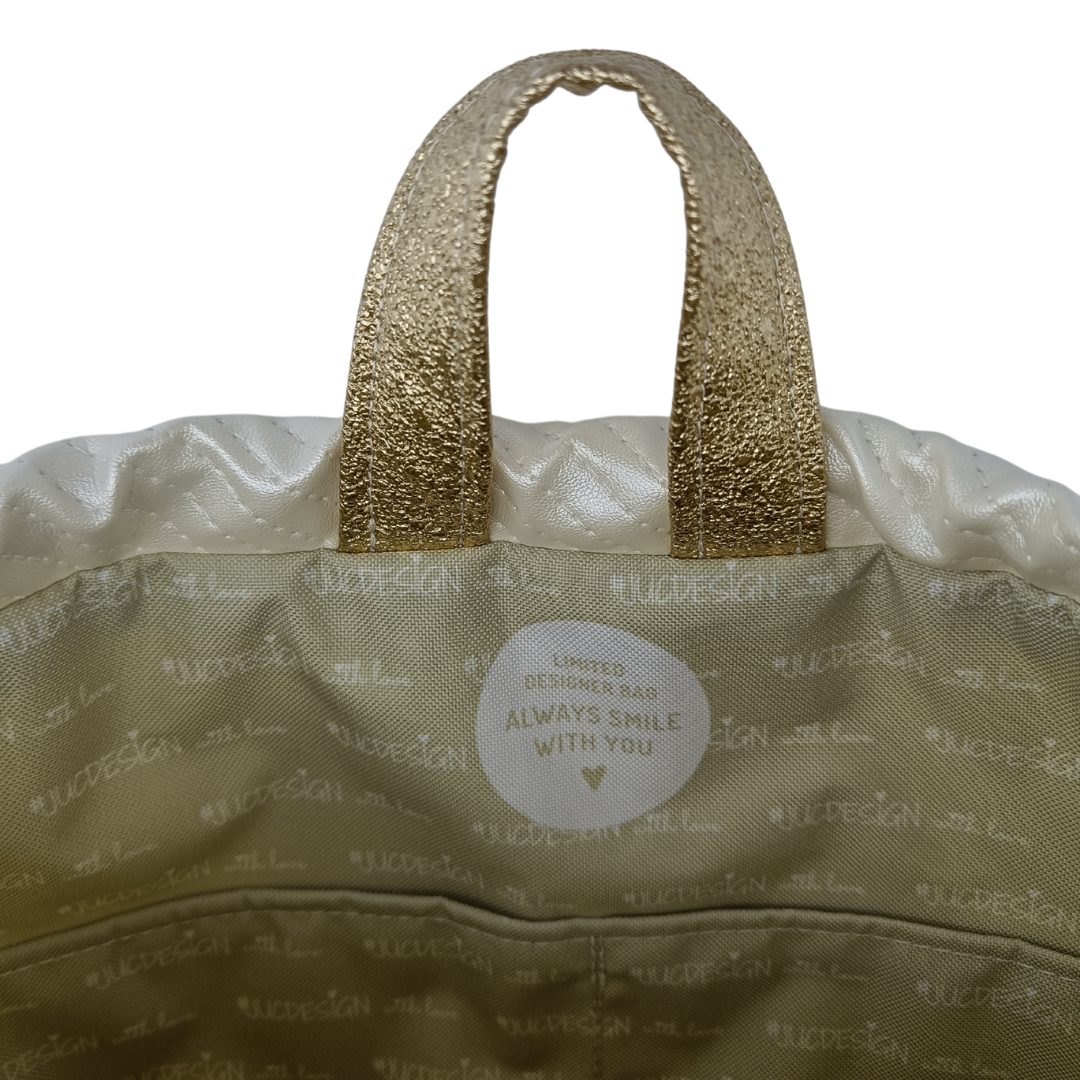 White And Gold Dreams - Kézműves Egyedi Designer Női Táska