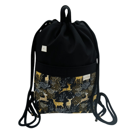 Deery Forest Black - Kézműves Egyedi Designer Női Táska